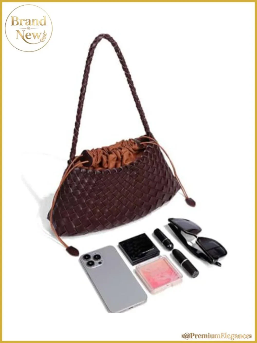 Trendy Woven Hobo Bag Women Suede Purse Shoulder Tote Handbag